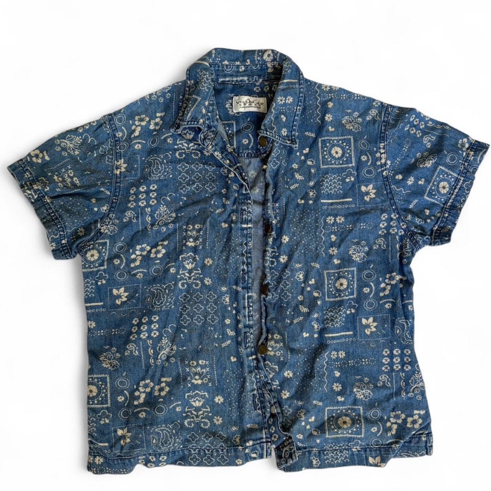 Blue Denim Short Sleeve Shirt